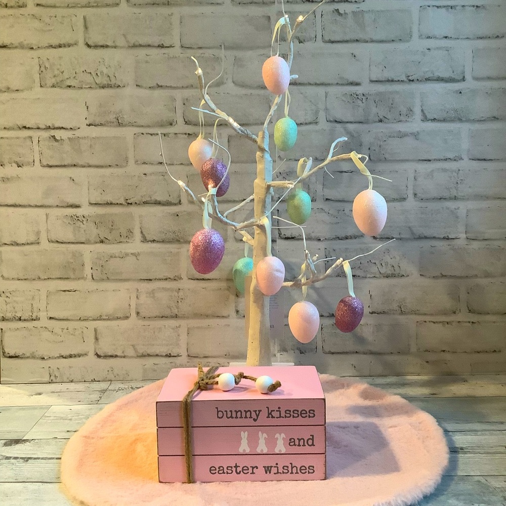 Quill To Paper Bunny Kisses Wood Book Stack